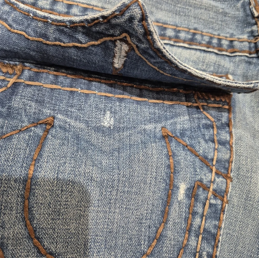 True Religion Light Blue Boyfriend Jeans